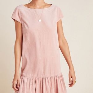 Maeve by Anthropologie Corduroy Pink Tessa Dress